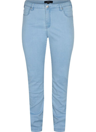Zizzi Slim fit Emily jeans med normalhög midja, Ex Lt Blue, Packshot image number 0