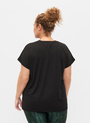 Zizzi Kortärmad t-shirt för träning, Black, Model image number 1