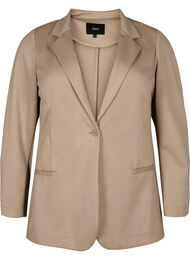 Enkel blazer med knapp, Silver Mink