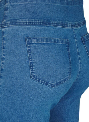 Zizzi Stretchiga jeggings med hög midja, Light Blue, Packshot image number 3