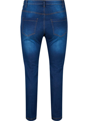 Zizzi Emily jeans med smal passform och normal midja, Blue Denim, Packshot image number 1