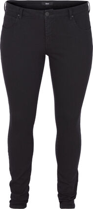 Zizzi Super slim Amy jeans med hög midja, Black, Packshot image number 0