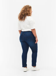 Emily jeans med smal passform och normal midja, Blue Denim, Model