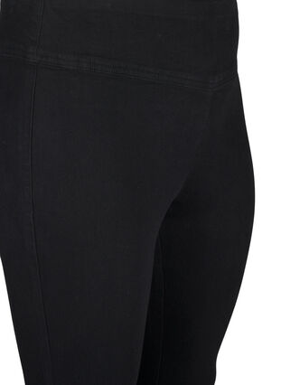 Zizzi Stretchiga jeggings med hög midja, Black, Packshot image number 2