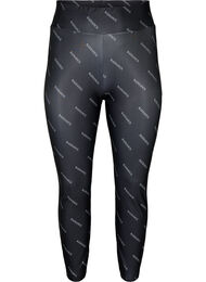 Texttryck leggings, Black Radiance