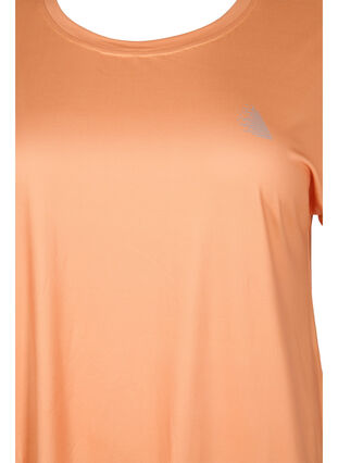 Zizzi Kortärmad t-shirt för träning, Apricot Nectar, Packshot image number 2