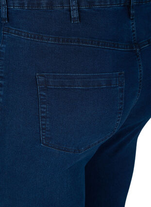 Zizzi Super slim Amy jeans med hög midja, Dark blue, Packshot image number 3