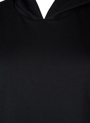 Zizzi Kortärmad sweatshirtklänning i modalmix, Black, Packshot image number 2