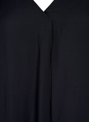Zizzi Klänning med v-ringning i viskos, Black, Packshot image number 2