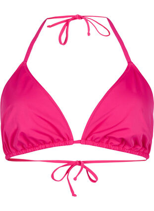 Zizzi Enfärgad triangel-bikinitopp, Vivacious, Packshot image number 0