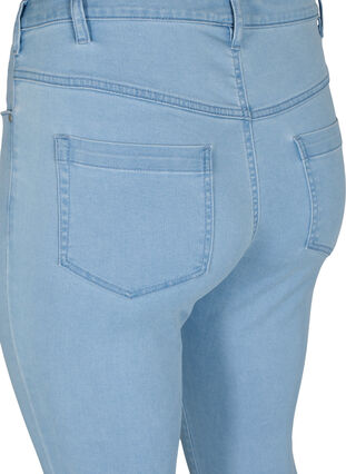 Zizzi Super slim Amy jeans med hög midja, Ex Lt Blue, Packshot image number 3