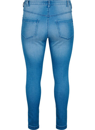 Zizzi Super slim Amy jeans med hög midja, Light blue, Packshot image number 1