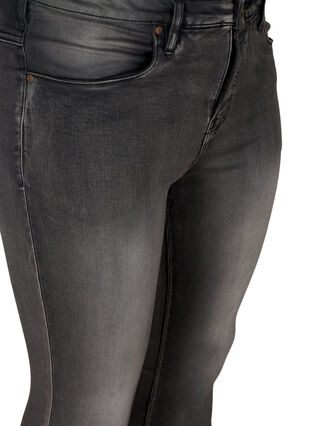 Zizzi Super slim Amy jeans med hög midja, Dark Grey Denim, Packshot image number 2