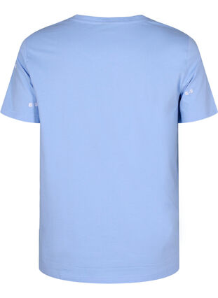 Zizzi T-shirt i ekologisk bomull med rosetter, Serenity W. Bow Emb., Packshot image number 1