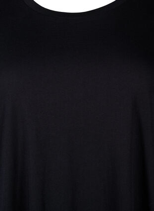 Zizzi T-shirtklänning i bomull, Black, Packshot image number 2