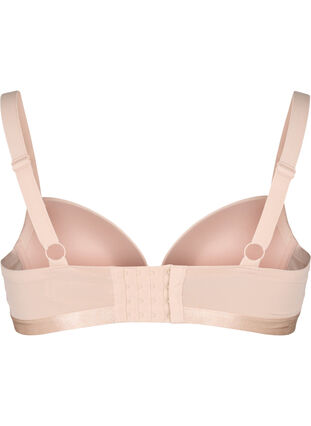 Zizzi Formgjuten BH med mesh, Nude, Packshot image number 1