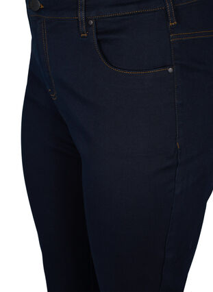 Zizzi Slim fit Emily jeans med normalhög midja, Unwashed, Packshot image number 2