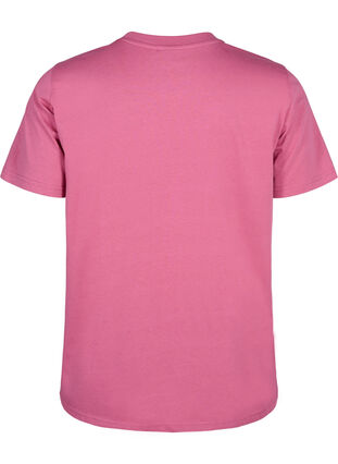 Zizzi Enkel t-shirt i bomull med rund halsringning, Malaga, Packshot image number 1
