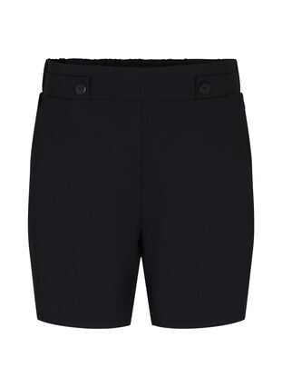 Zizzi Shorts med fickor och lös passform, Black, Packshot image number 0