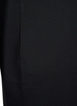Zizzi Kortärmad sweatshirtklänning i modalmix, Black, Packshot image number 3