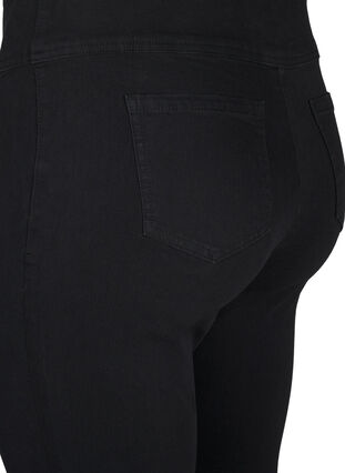 Zizzi Stretchiga jeggings med hög midja, Black, Packshot image number 3