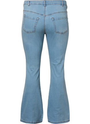 Zizzi Ellen bootcut jeans med hög midja, Ex Lgt Blue, Packshot image number 1