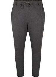 Croppade Maddison byxor, Dark Grey Melange