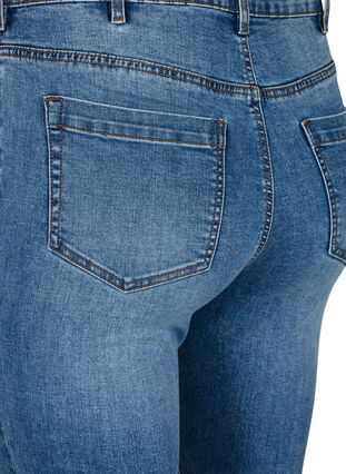 Zizzi Amy jeans med hög midja och super slim fit, Blue denim, Packshot image number 3