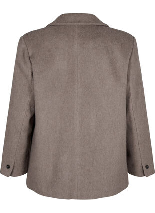 Zizzi Ullblazer med borstad struktur, Desert Taupe Mel., Packshot image number 1