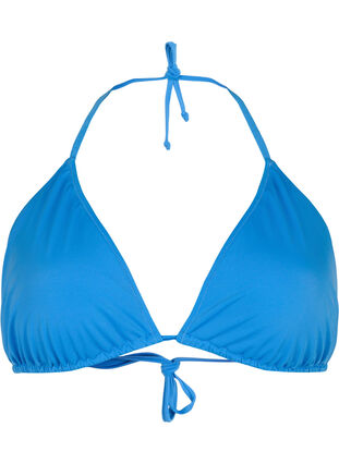 Zizzi Enfärgad triangel-bikinitopp, Nebulas Blue, Packshot image number 0