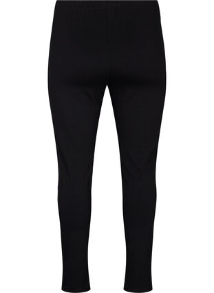 Zizzi Leggings i viskos med slitsar framtill, Black, Packshot image number 1