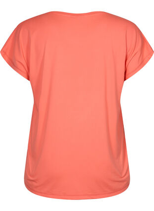Zizzi Kortärmad t-shirt för träning, Living Coral, Packshot image number 1
