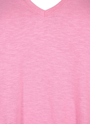 Zizzi V-ringad bas t-shirt med korta ärmar, Rosebloom, Packshot image number 2