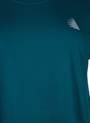 Zizzi Kortärmad t-shirt för träning, Deep Teal, Packshot image number 2