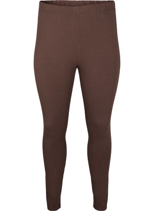 Zizzi Leggings i bomull med foder, Chocolate Martini, Packshot image number 0