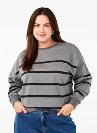 Sweatshirt med ränder, MGM w. Black Stripe, Model