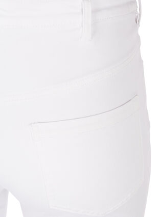 Zizzi Super slim Amy jeans med hög midja, White, Packshot image number 3