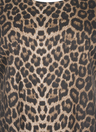 Zizzi Denimklänning med leopardmönster, Leo AOP, Packshot image number 2