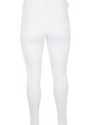 Zizzi Super slim Amy jeans med hög midja, White, Packshot image number 1
