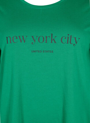 Zizzi T-shirt från FLASH med tryck, Jolly Green, Packshot image number 2