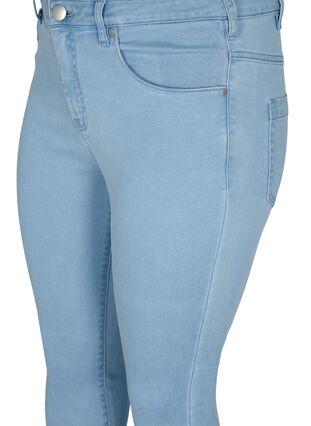 Zizzi Super slim Amy jeans med hög midja, Ex Lt Blue, Packshot image number 2