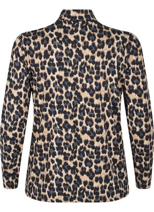 Zizzi FLASH - Långärmad blus med turtleneck, Leopard Print , Packshot image number 1