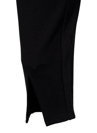 Zizzi Leggings i viskos med slitsar framtill, Black, Packshot image number 3