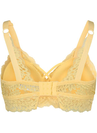 Zizzi Bralette med snördetalj och mjuk vaddering, Pale Banana ASS, Packshot image number 1