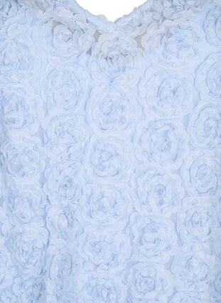 Zizzi Festklänning med 3D-blommor, Cashmere Blue, Packshot image number 2