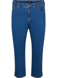 Beskurna Vera jeans med rak passform, Blue Denim